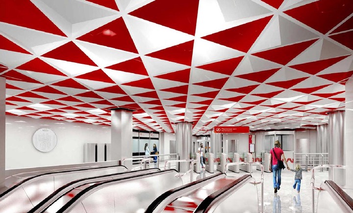 Изображения первомайских шествий украсят станцию «Улица 800-летия Москвы»