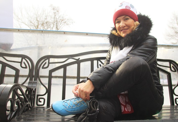 Мария Дороченкова на открытии зимнего направления проекта «Московское долголетие» в саду «Эрмитаж»