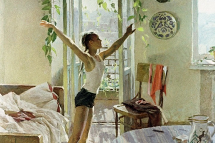 Картина «Утро» Татьяны Яблонской, 1954 год