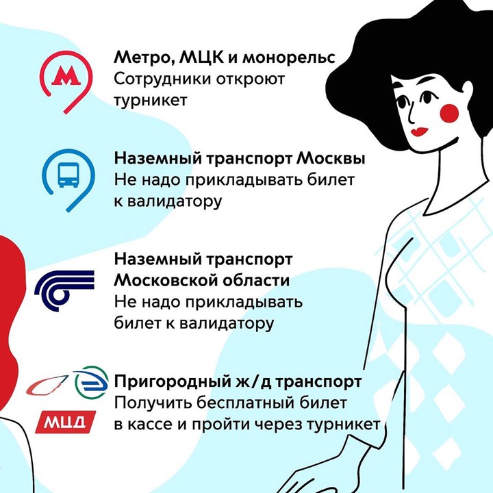 Проезд в общественном транспорте в Москве будет бесплатным для женщин 8 Марта