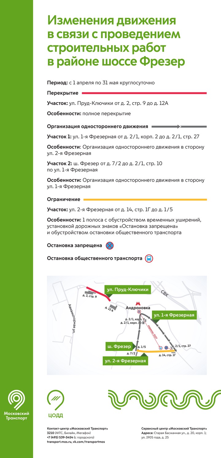 Движение в районе шоссе Фрезер ограничили из-за строительных работ