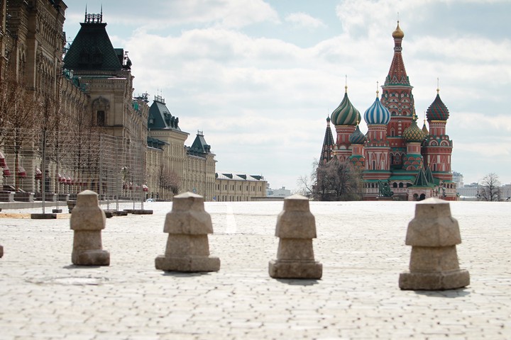 Красная площадь во время режима самоизоляции жителей