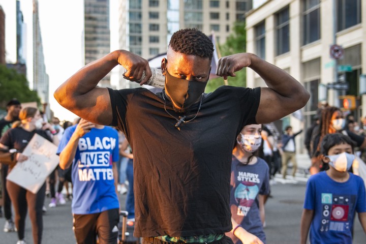 Протест в поддержку движения Black Lives Matter в Нью-Йорке