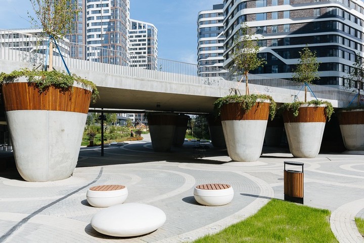 Сухой фонтан и каток появятся в столичном парке «Зеленая река»