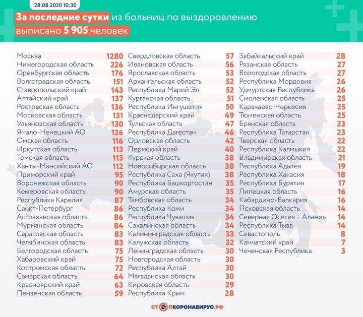 За сутки в России выявлено 4829 случаев коронавируса