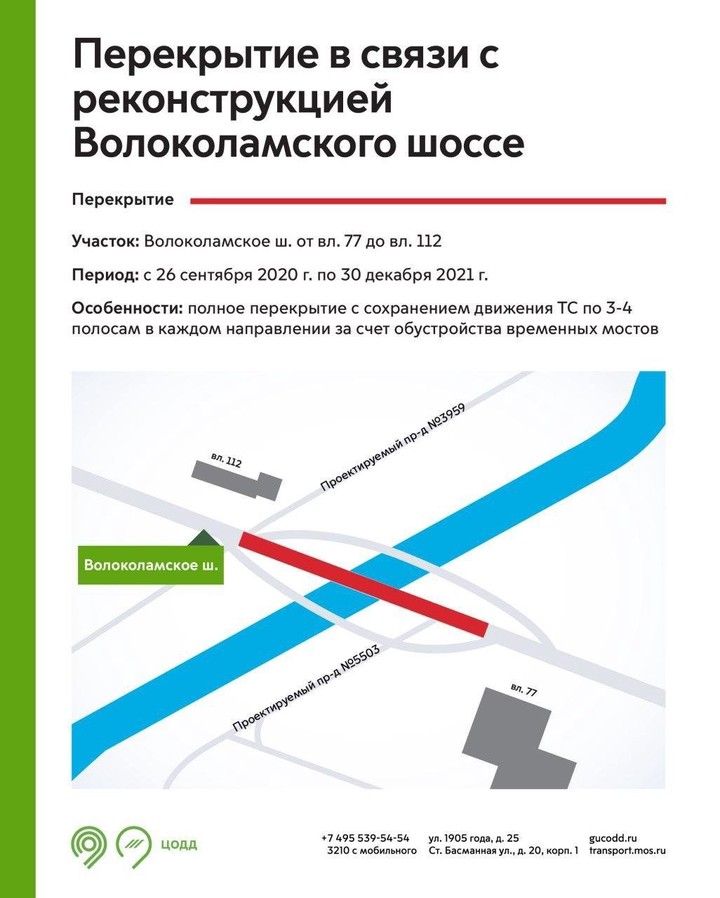 Схема движения изменится в двух столичных округах