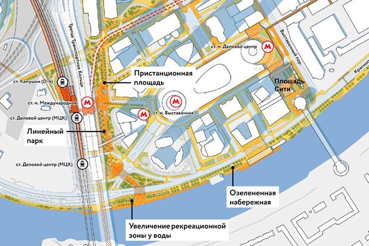 Новая эстакада увеличит пространство для пешеходов на территории «Большого Сити»
