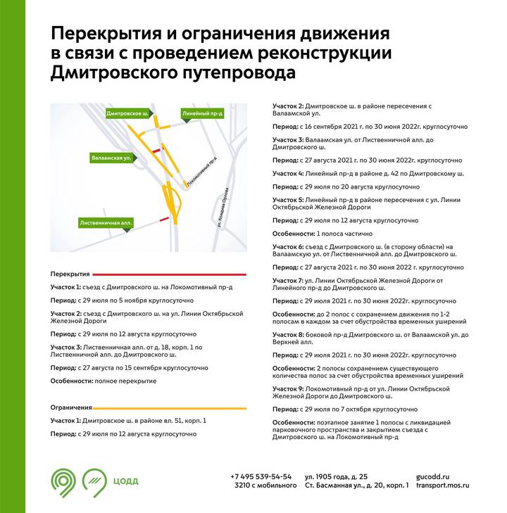 Движение транспорта на ряде улиц в центре и на севере Москвы временно ограничат