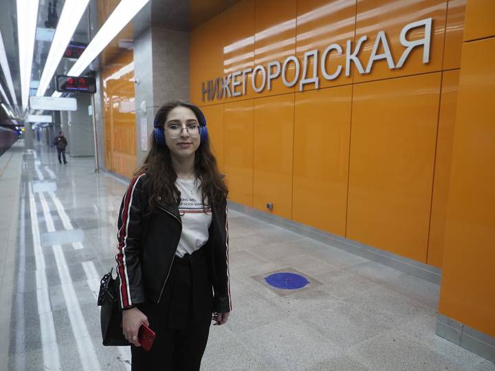 Платформа на станции «Окская» Некрасовской линии столичной подземки