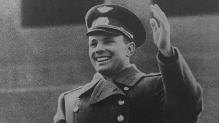 Торжественная встреча в Москве первого космонавта Земли Юрия Гагарина, успешно завершившего космический полет на корабле «Восток-1»