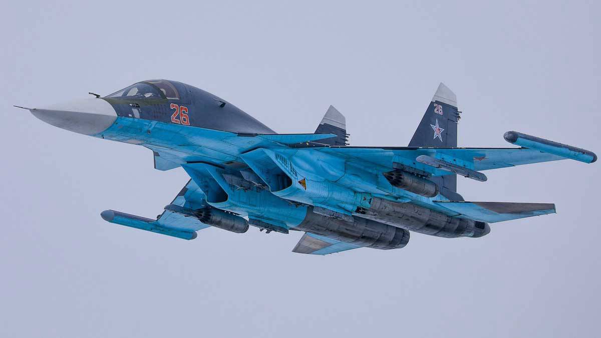 МО: Истребители Су-34 нанесли удар авиабомбами ФАБ-500 по укрепрайону ВСУ