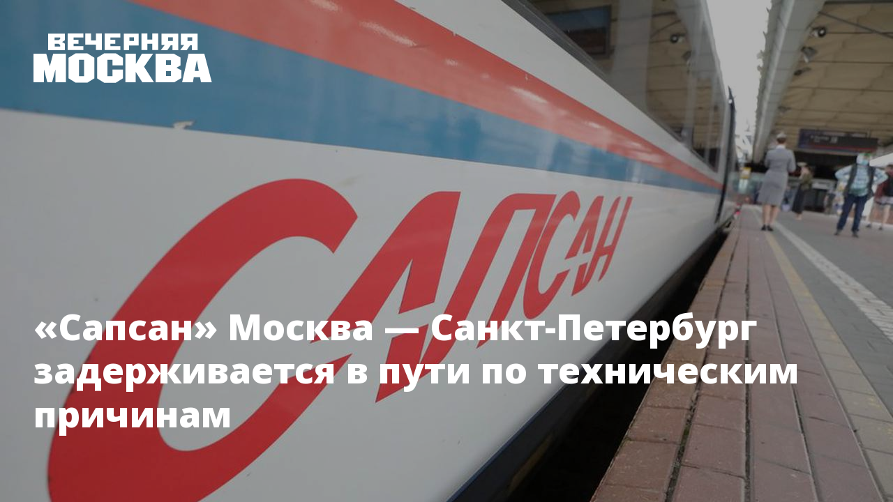 Сапсан» Москва — Санкт-Петербург задерживается в пути по техническим  причинам