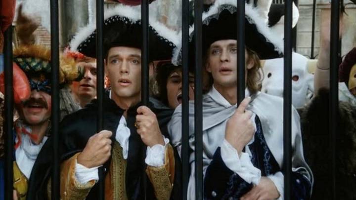Мамаев и Александр Домогаров (Павел Горин) в фильме «Гардемарины III», 1992 год