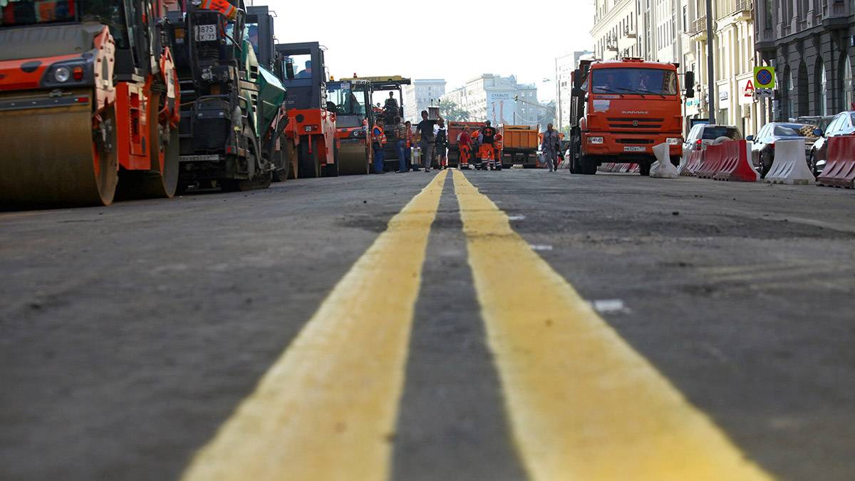 Движение на участке Тверской улицы ограничат из-за замены асфальта с 3 сентября