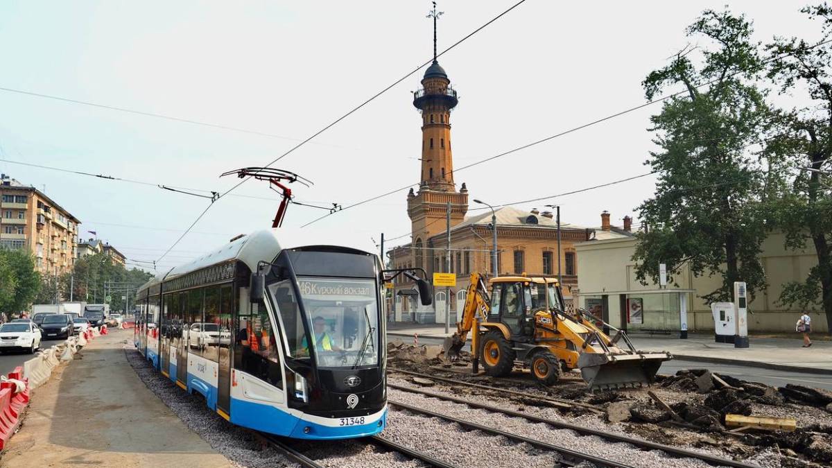 Завершено переустройство трамвайных путей у метро «Сокольники»