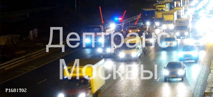 Три автомобиля столкнулись на внутренней стороне 16-го километра МКАД