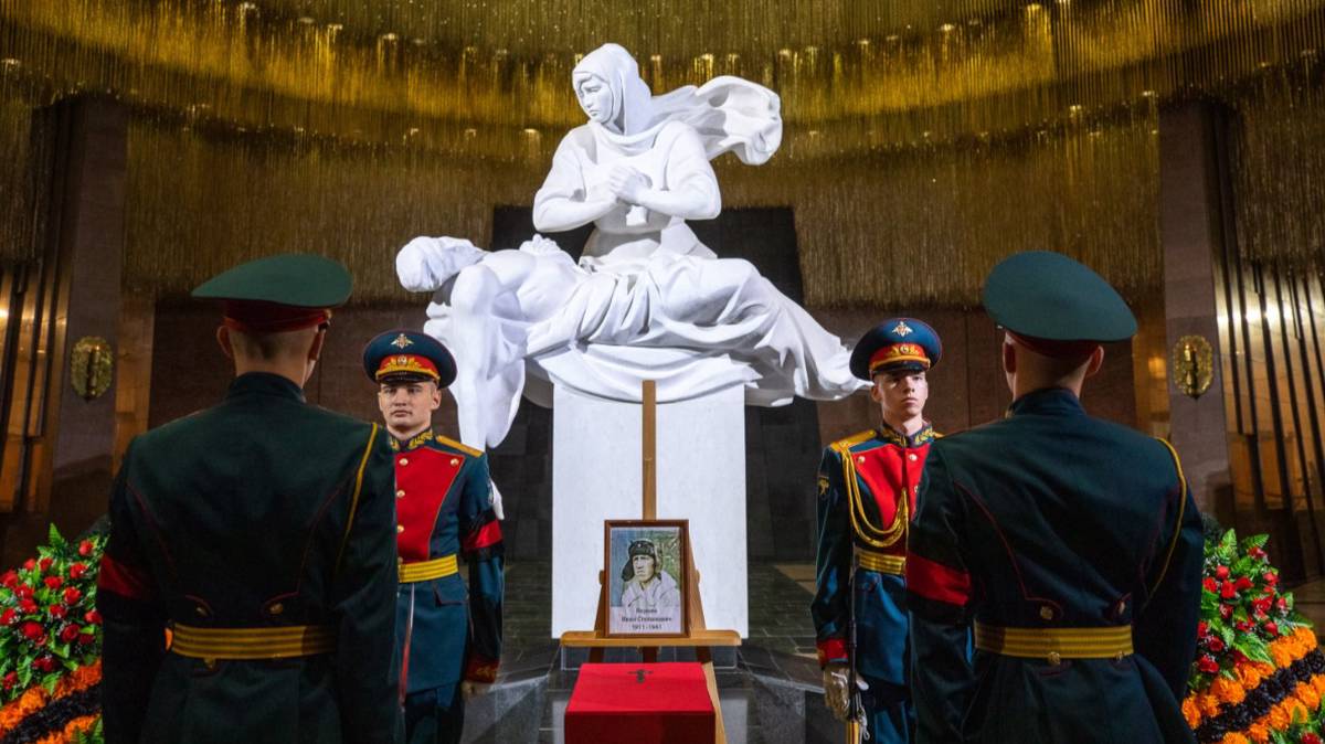 Церемония передачи останков защитника Москвы состоялась в Музее Победы 