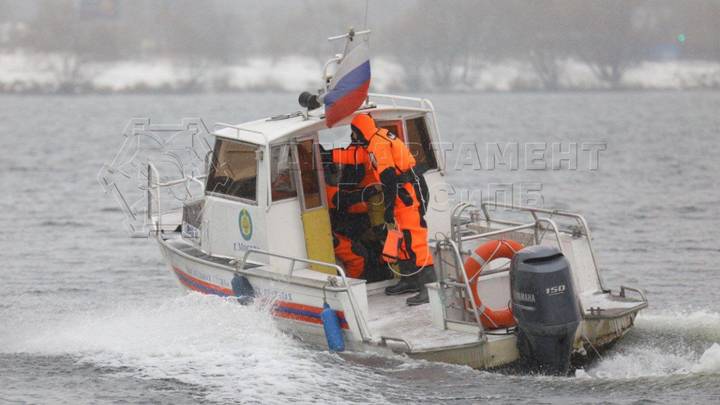 Московские спасатели вытащили собаку из ледяной воды на северо-западе столицы
