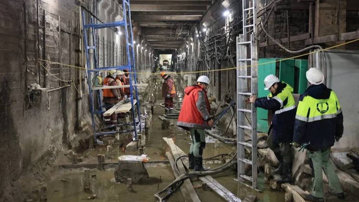 Дептранс Москвы рассказал о ходе работ в тоннеле на закрытом участке Замоскворецкой линии