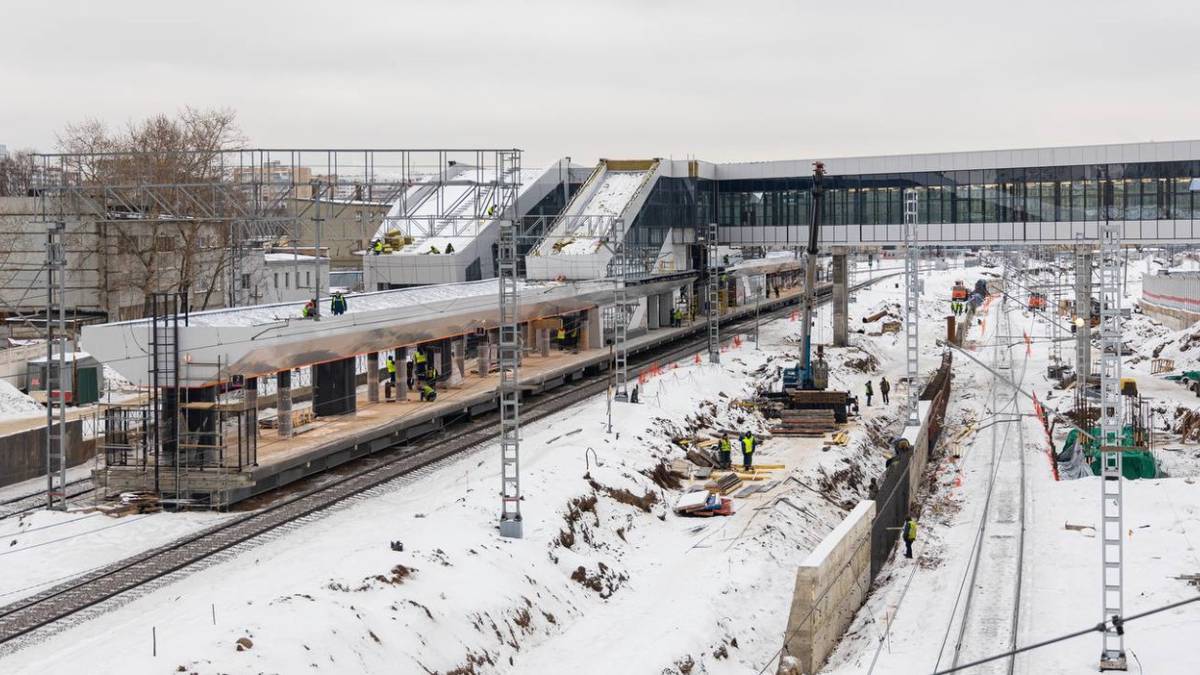 Строительство станции Марьина Роща МЦД-2 завершено на 90 процентов