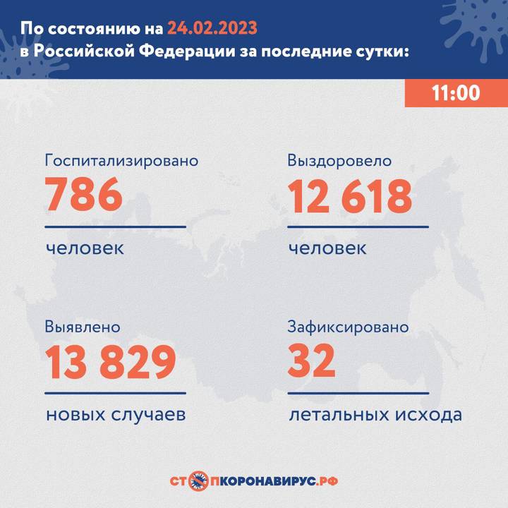 В России за сутки выявили 13 829 новых случаев коронавируса