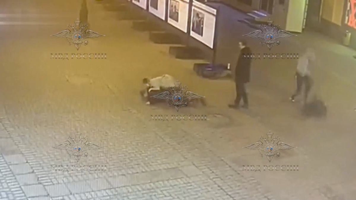 Компания молодых людей напала и жестоко избила в центре Москвы случайных прохожих. Видео