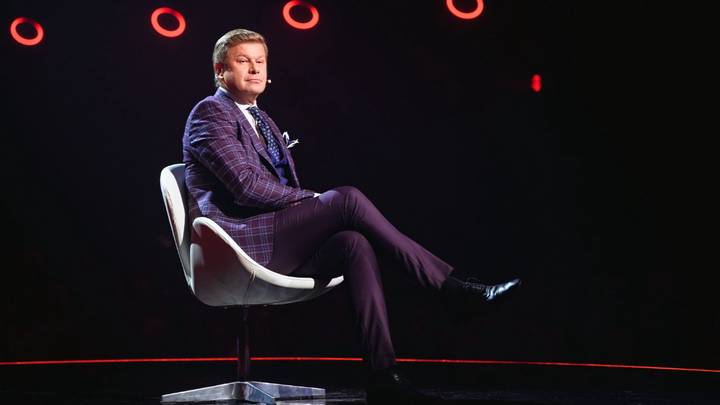 Дмитрий Губерниев на съемках музыкального шоу «Моя мелодия»