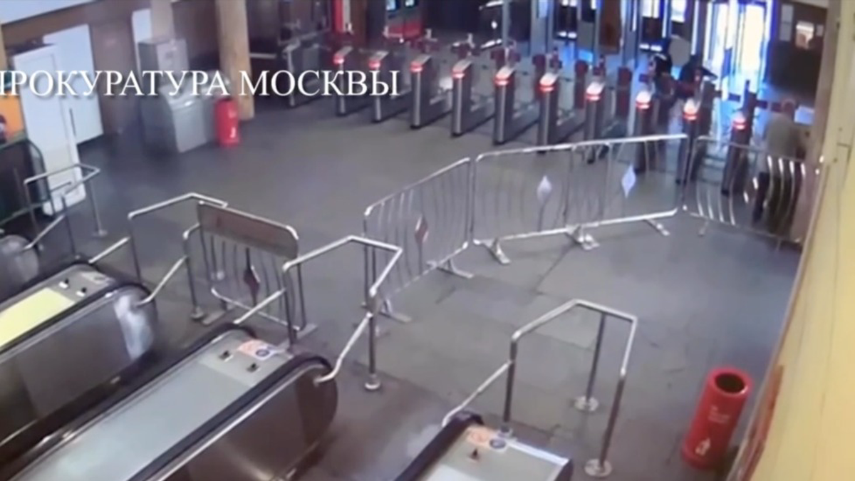 Мужчина разбил турникет в московском метро и сдался полиции