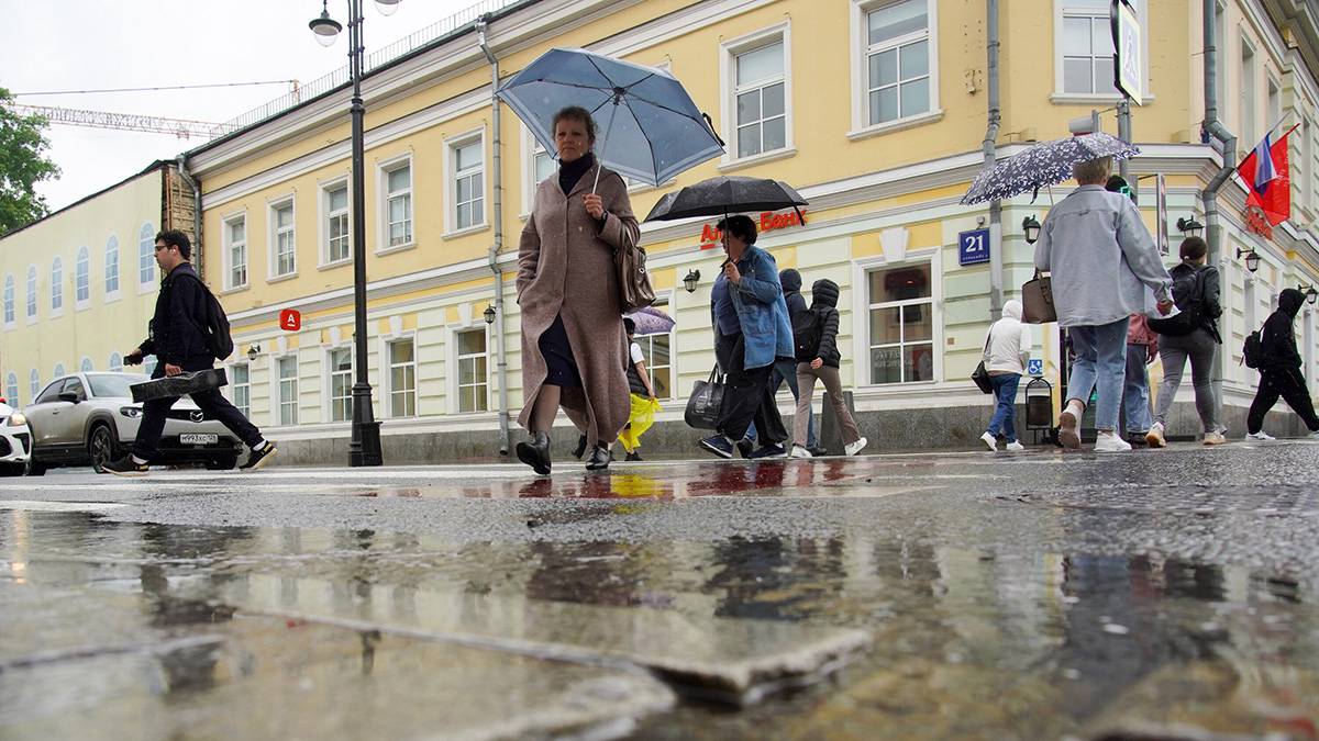 Москвичей предупредили о дожде с градом до вечера воскресенья