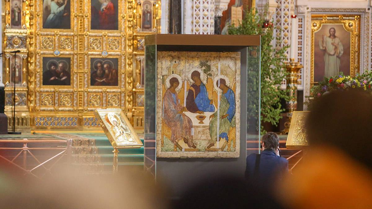 В храм Христа Спасителя привезли «Троицу» Андрея Рублева