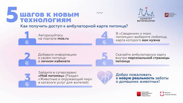 Собянин: На портале mos.ru заработал суперсервис «Мой питомец» для владельцев домашних животных