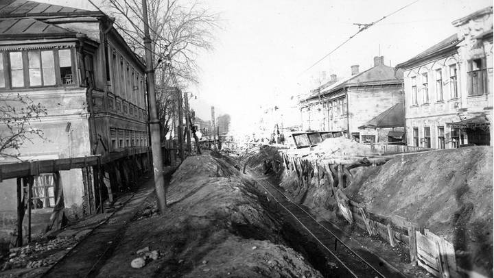 Строительство метро на улице Чудовке, 1934 год / Фото: Главархив Москвы