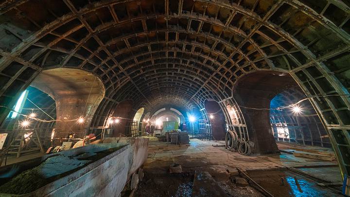 Строительство станции «Рижская» Большой кольцевой линии / Фото: АО «Мосинжпроект»