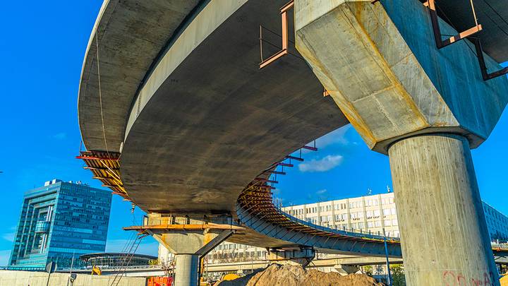 Строительство южного участка Московского скоростного диаметра / Фото: АО «Мосинжпроект»