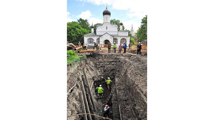 Археологические раскопки в парке «Зарядье» / Фото: АГН Москва