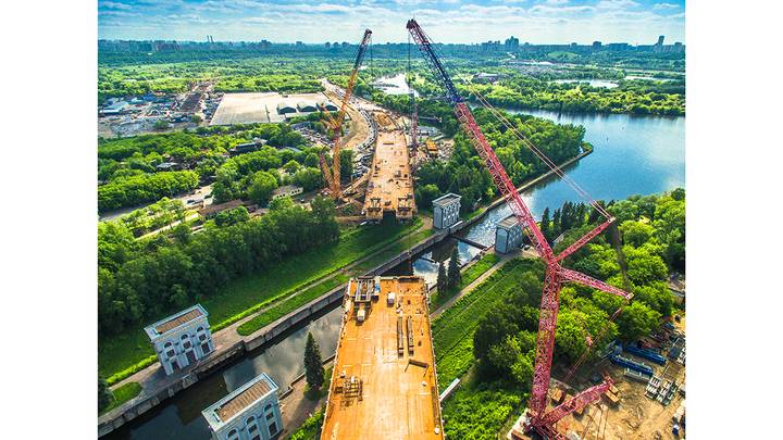 Строительство Карамышевского моста / Фото: АО «Мосинжпроект»