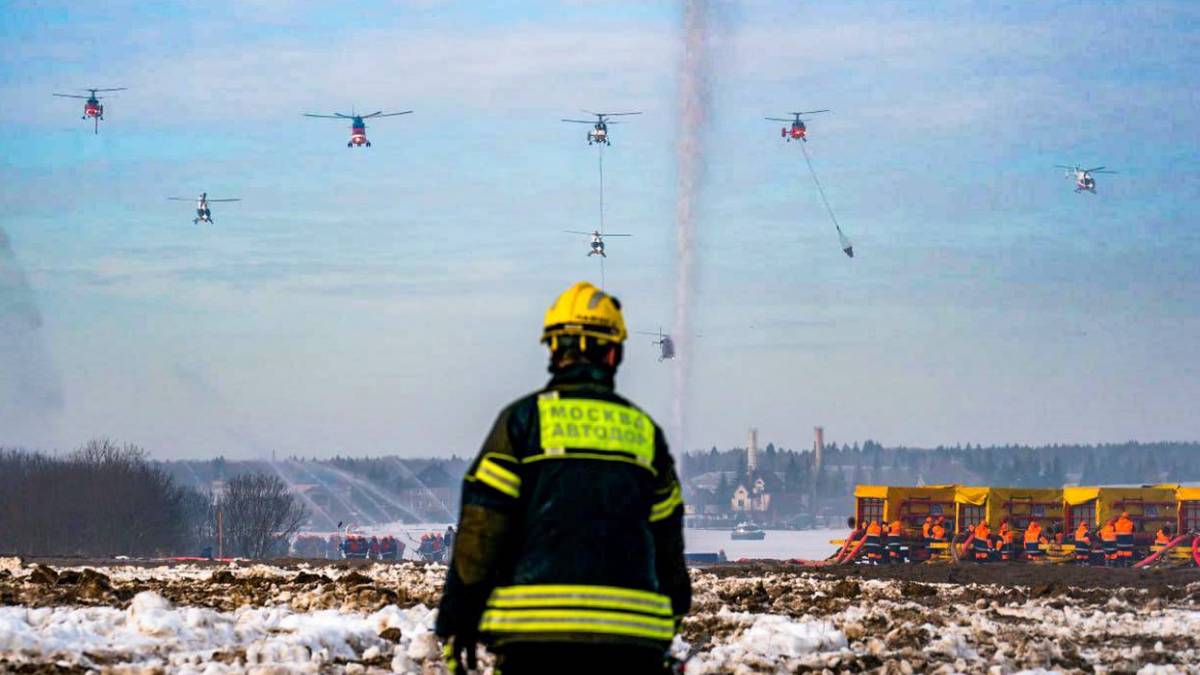 Учения по предотвращению природных пожаров прошли в Москве