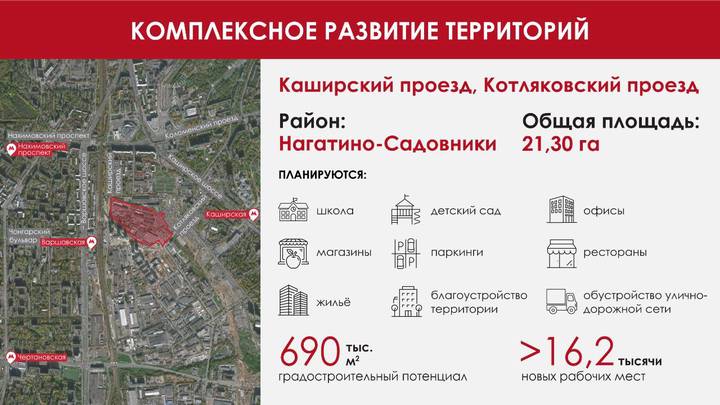 Собянин: Участок между Каширским и Котляковским проездами будет реорганизован