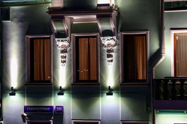 Архитектурно-художественная подсветка на здании мемориальной квартиры-музея Г. М. Кржижановского