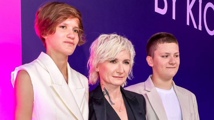 Диана Арбенина и ее дети Марта и Артем на премьере документального фильма «Арбенина» режиссера Ангелины Ашман