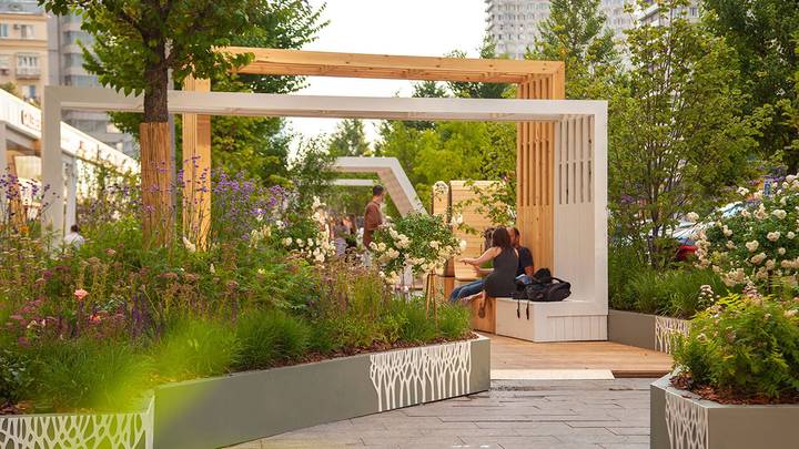 Многоярусные сады Нового Арбата / Фото: mos.ru / Официальный сайт мэра Москвы Многоярусные сады Нового Арбата / Фото: mos.ru / Официальный сайт мэра Москвы