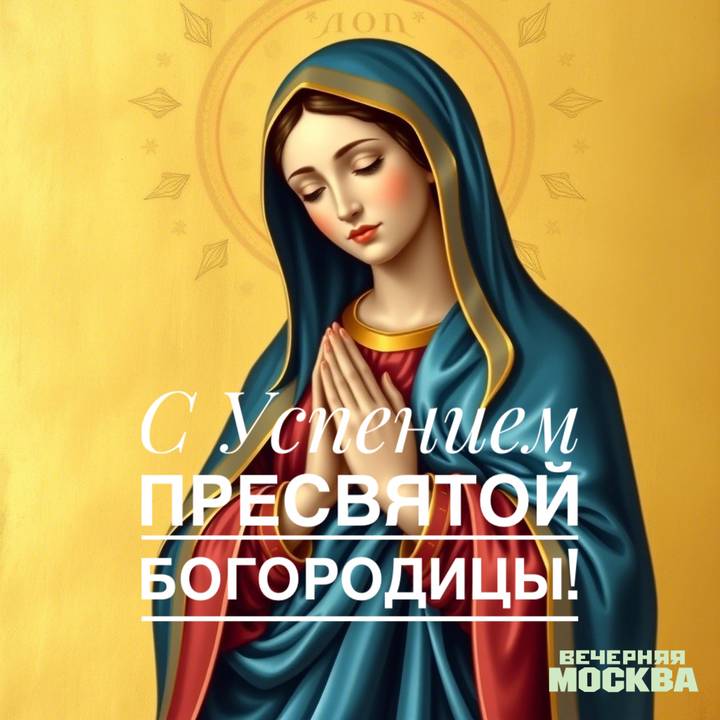 Успение Пресвятой Богородицы: красивые открытки для поздравления