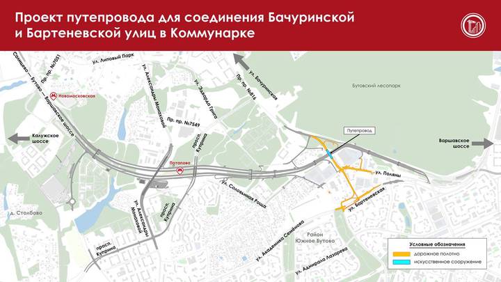 Новый путепровод в Коммунарке разгрузит Калужское шоссе и дороги НАО