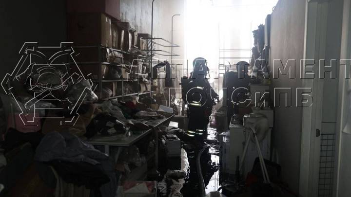 В каком помещении произошел пожар в Бумажном проезде в Москве