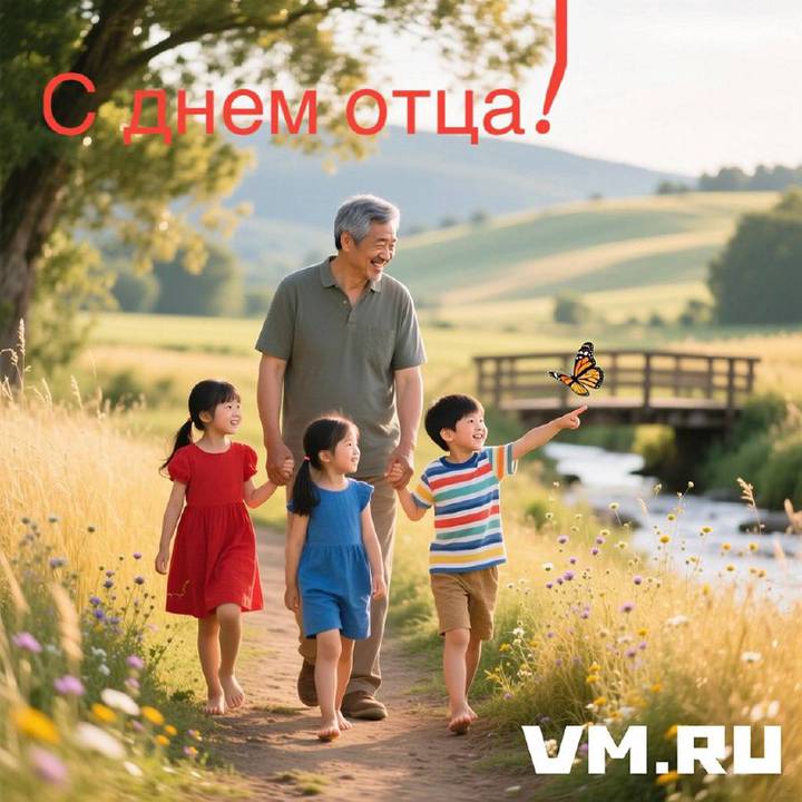 День отца 2025: красивые открытки к празднику