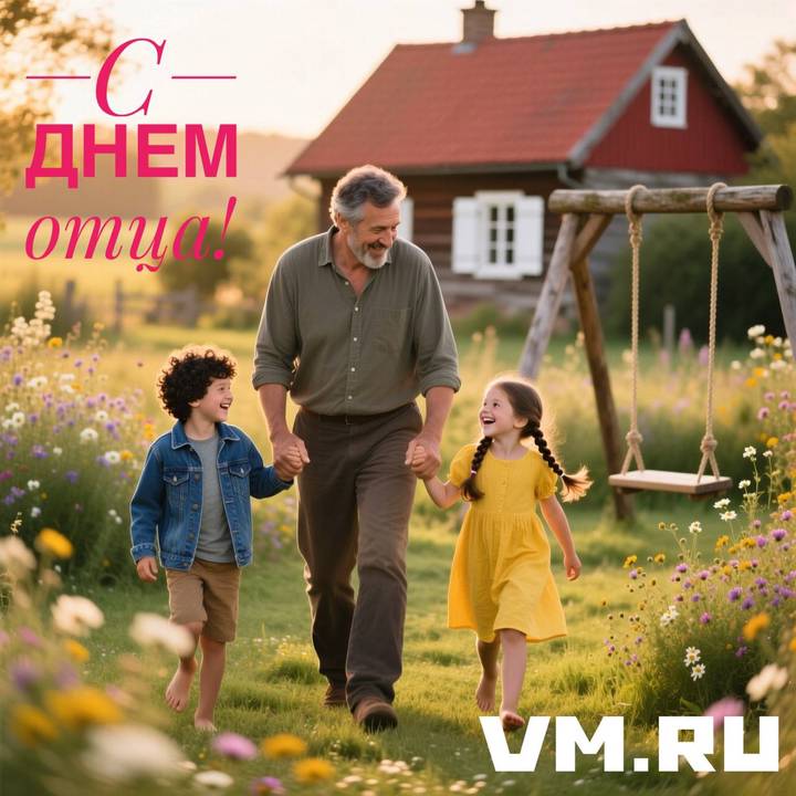 День отца 2025: красивые открытки к празднику