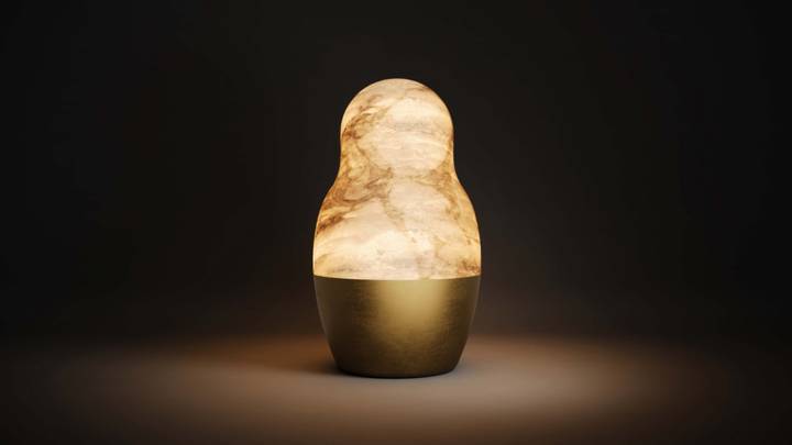 Настольный светильник Matreshka Marble, разработанный командой дизайнеров «Центрсвет»