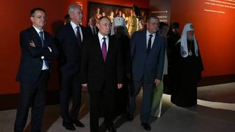 Путин и Собянин посетили выставку «Великая Победа. Россия — моя история»