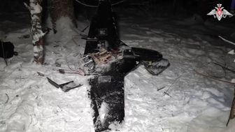 Минобороны РФ показало БПЛА, пытавшийся атаковать резиденцию Путина