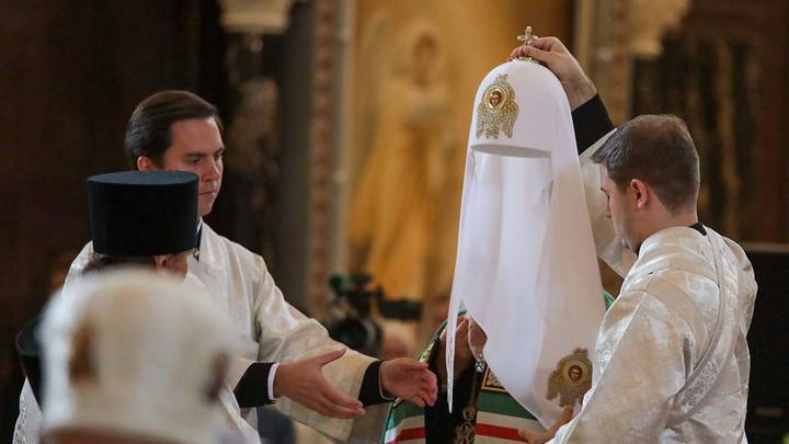 Божественная литургия в праздник Преображение Господне в кафедральном соборном храме Христа Спасителя / Фото: АГН Москва